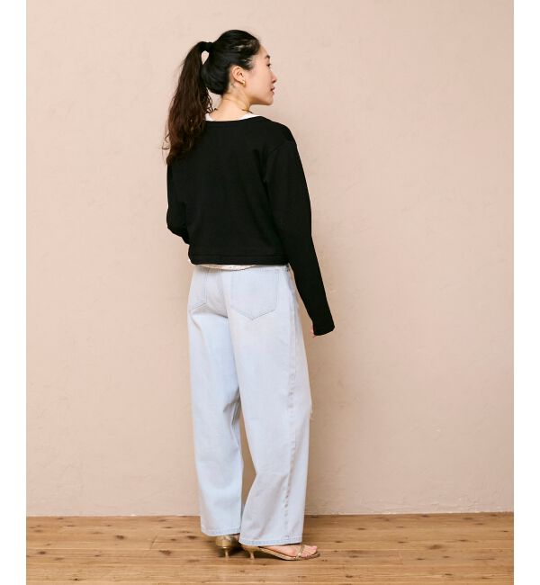  「《WEB限定アイテム》メタルボタンコンパクトカーディガン」|カーディガン|