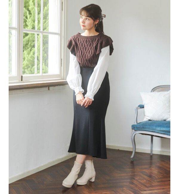 MAJESTICLEGON「2wayケーブルフリルニット」|ニット・セーター|