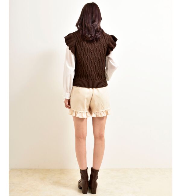 MAJESTICLEGON「2wayケーブルフリルニット」|ニット・セーター|