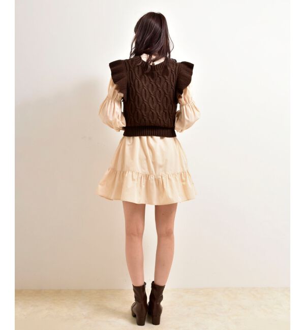 MAJESTICLEGON「2wayケーブルフリルニット」|ニット・セーター|