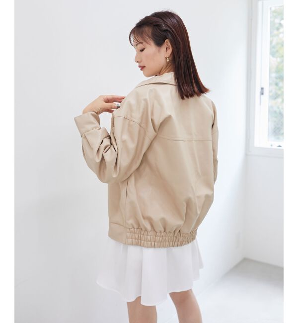 MAJESTICLEGON「フェイクレザーオーバーブルゾン」|ブルゾン・スタジャン|