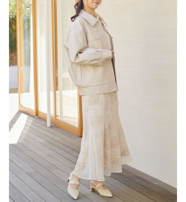 MAJESTICLEGON「フェイクレザーオーバーブルゾン」|ブルゾン・スタジャン|