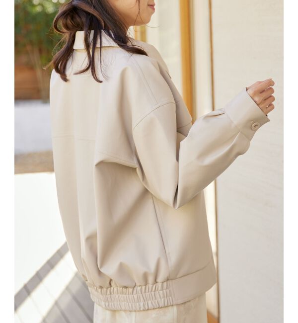 MAJESTICLEGON「フェイクレザーオーバーブルゾン」|ブルゾン・スタジャン|