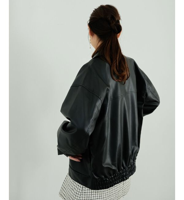 MAJESTICLEGON「フェイクレザーオーバーブルゾン」|ブルゾン・スタジャン|