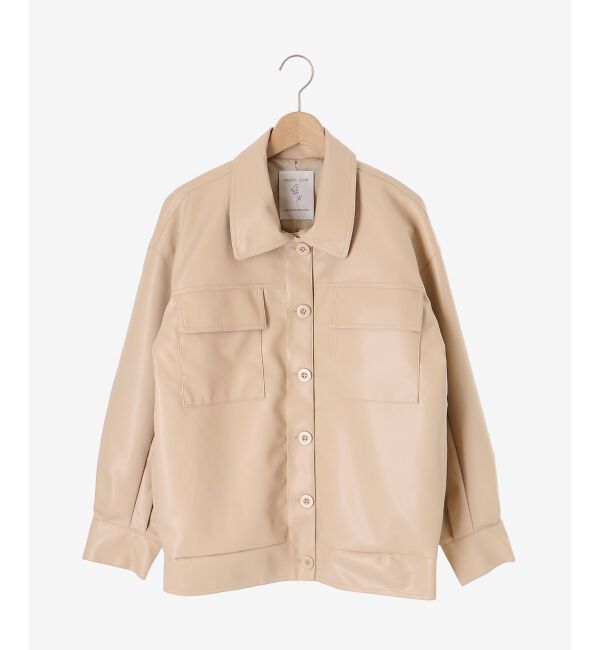 MAJESTICLEGON「フェイクレザーオーバーブルゾン」|ブルゾン・スタジャン|