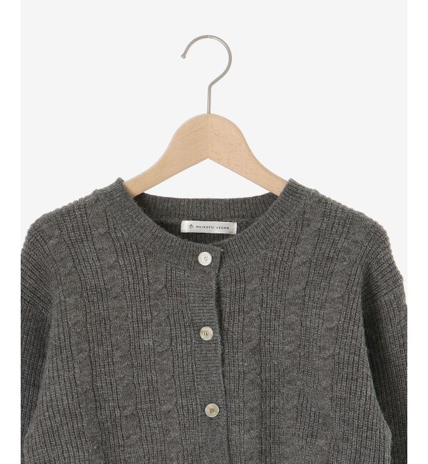 MAJESTICLEGON「ケーブルショートカーデセットワンピ」|ワンピース|