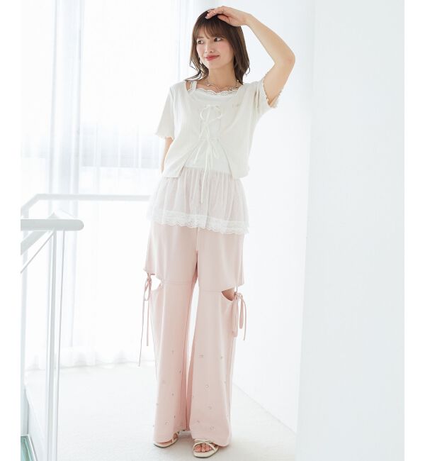  「スリットビジュースウェットパンツ」|その他|