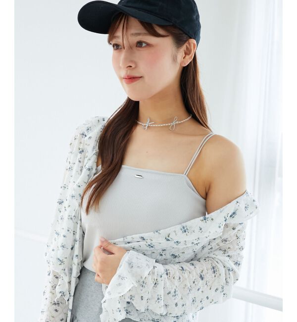  「◎カップ付きキャミ」|キャミソール|グレー
