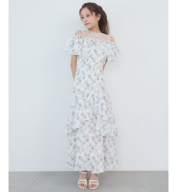  「ウエストきゅっとオフショルワンピ」|ワンピース|