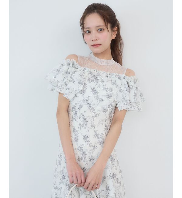  「ウエストきゅっとオフショルワンピ」|ワンピース|