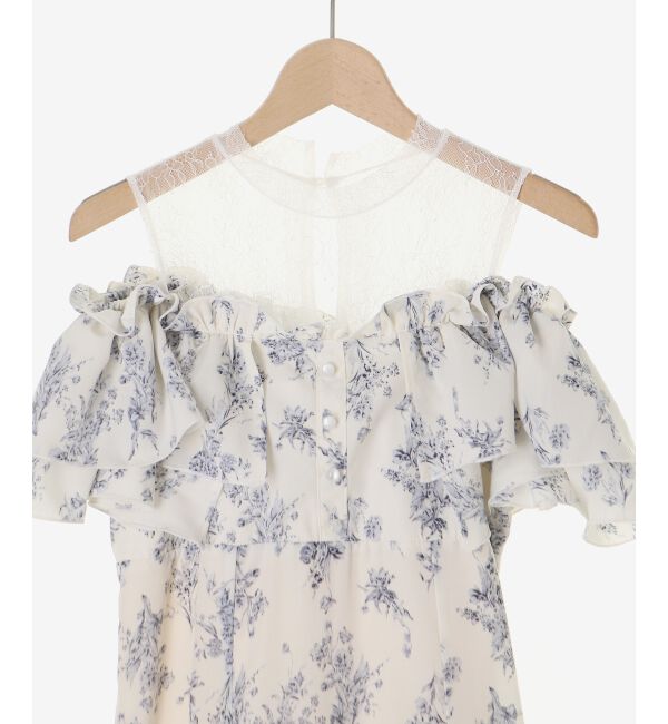  「ウエストきゅっとオフショルワンピ」|ワンピース|