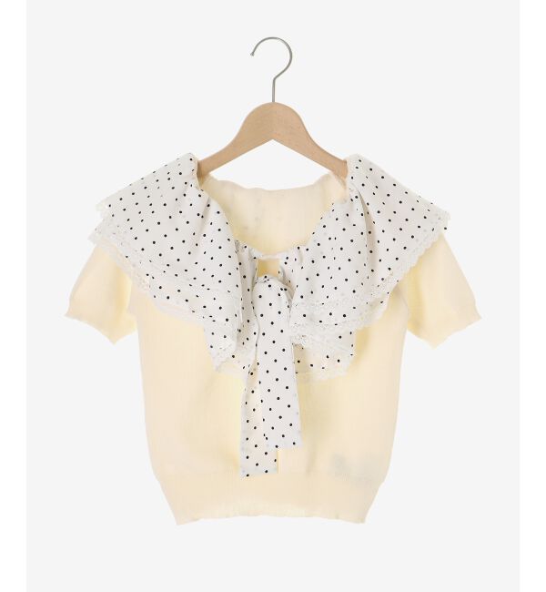  「ビッグカラーリボンニット」|ニット・セーター|