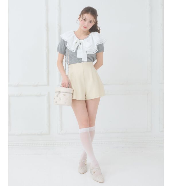  「ビッグカラーリボンニット」|ニット・セーター|