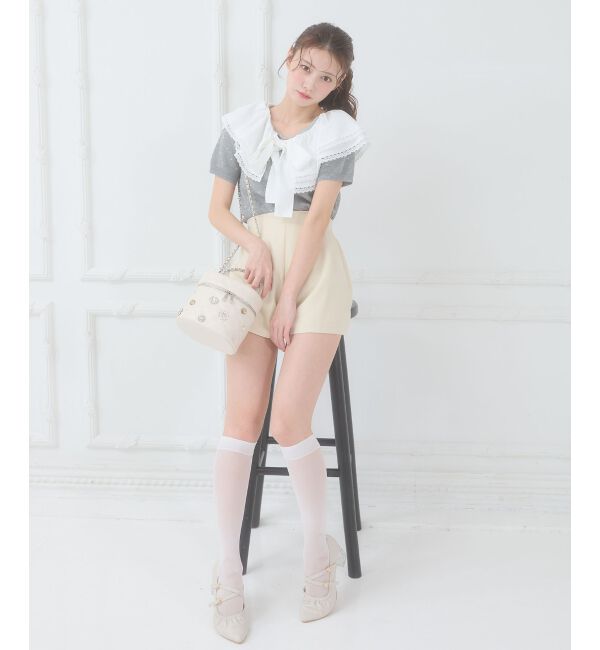  「ビッグカラーリボンニット」|ニット・セーター|