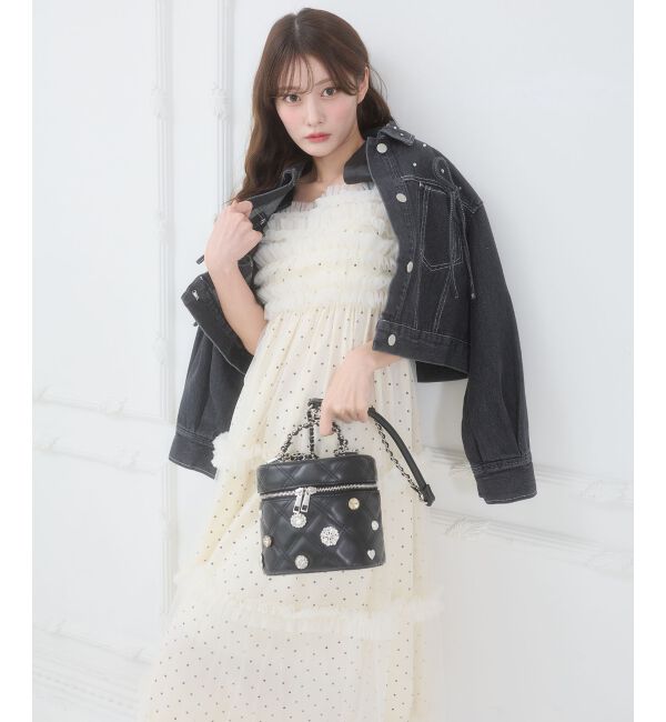  「フリルチュールロングワンピース」|ワンピース|