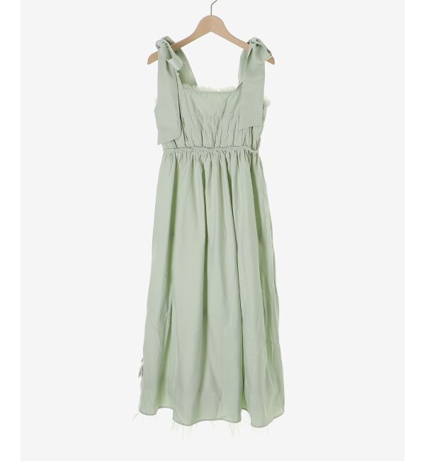  「フリルチュールロングワンピース」|ワンピース|