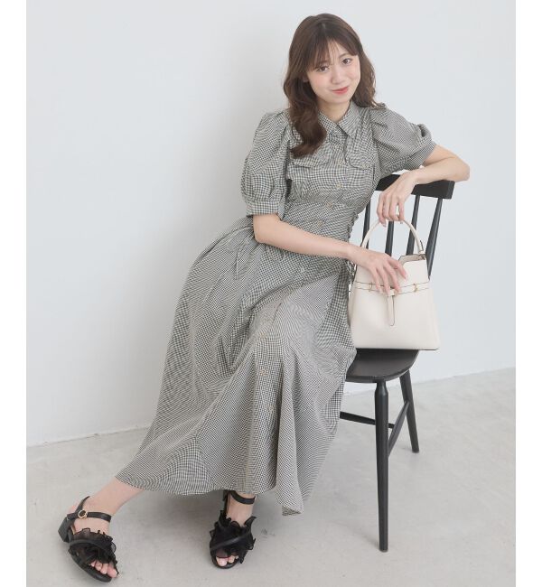  「サイドレースアップシャツワンピース」|ワンピース|