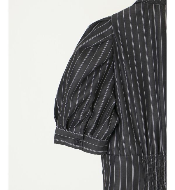  「サイドレースアップシャツワンピース」|ワンピース|