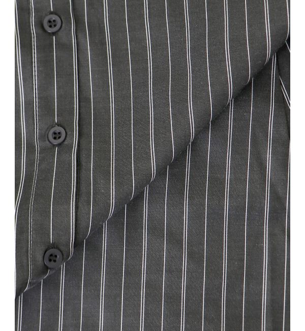  「サイドレースアップシャツワンピース」|ワンピース|