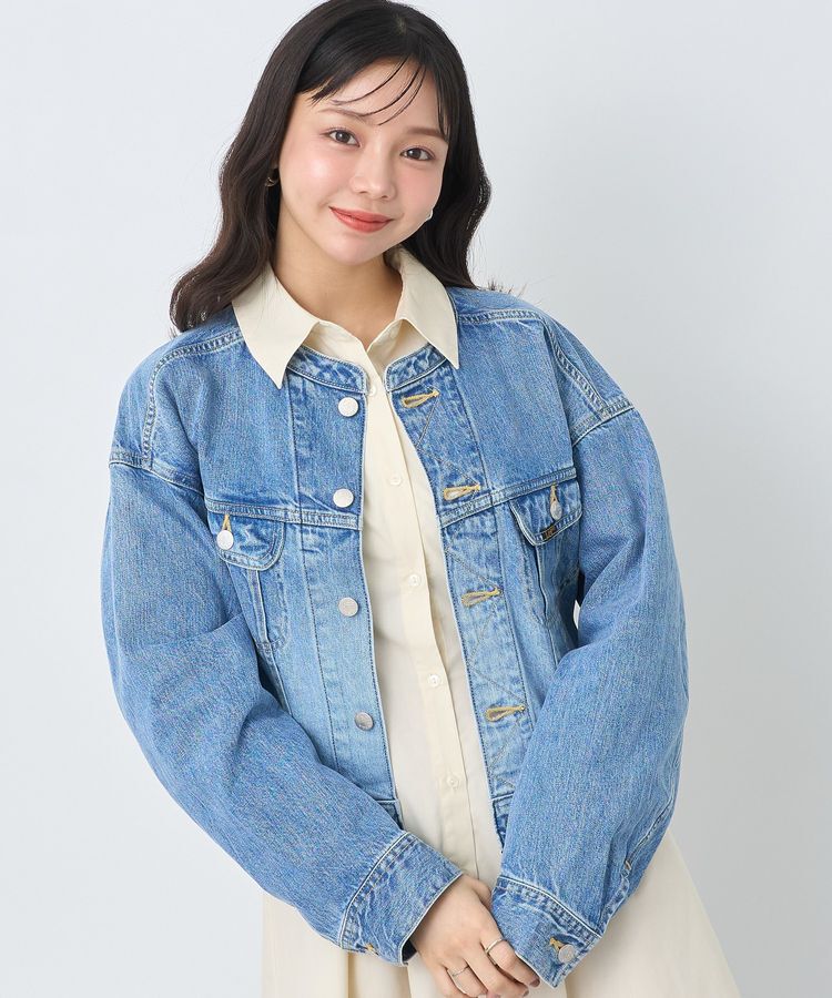 earth music&ecology「Lee &times; e.m.a.e. ライダース ノーカラージャケット」|テーラードジャケット|