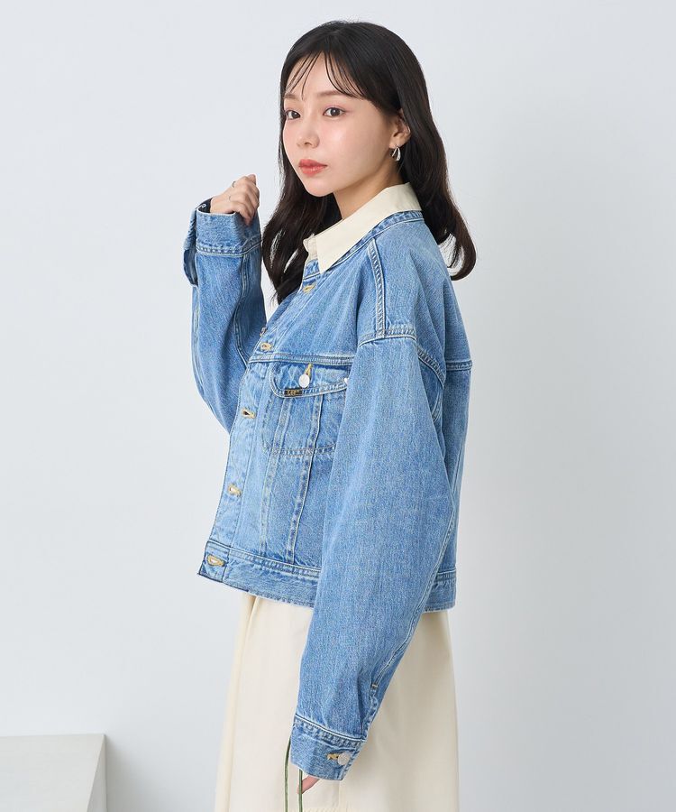 earth music&ecology「Lee &times; e.m.a.e. ライダース ノーカラージャケット」|テーラードジャケット|