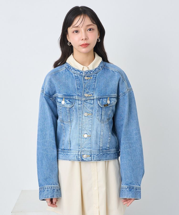 earth music&ecology「Lee &times; e.m.a.e. ライダース ノーカラージャケット」|テーラードジャケット|