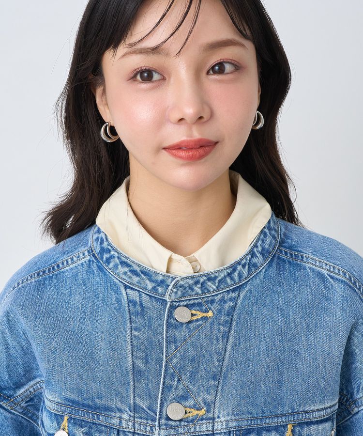 earth music&ecology「Lee &times; e.m.a.e. ライダース ノーカラージャケット」|テーラードジャケット|