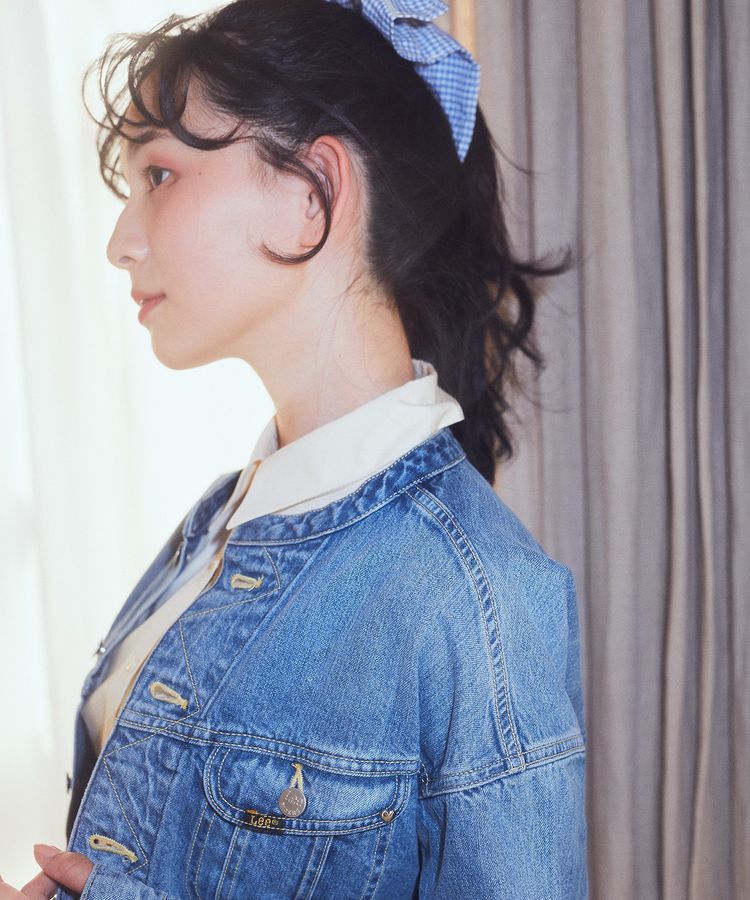 earth music&ecology「Lee &times; e.m.a.e. ライダース ノーカラージャケット」|テーラードジャケット|