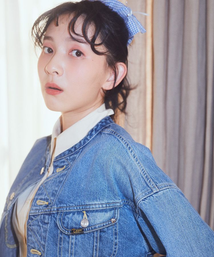 earth music&ecology「Lee &times; e.m.a.e. ライダース ノーカラージャケット」|テーラードジャケット|