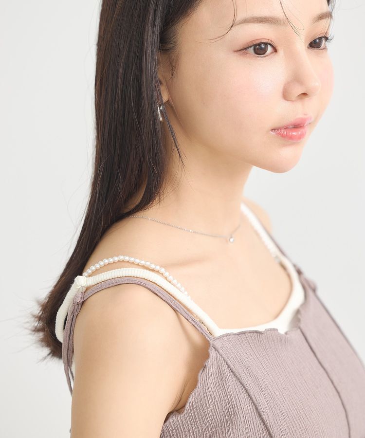 earth music&ecology「パールストラップキャミソール」|キャミソール|