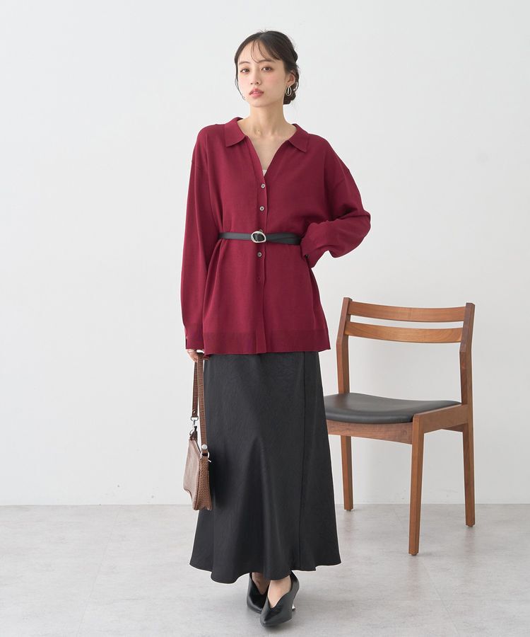 earth music&ecology「ストレッチサテンスカート」|スカート|