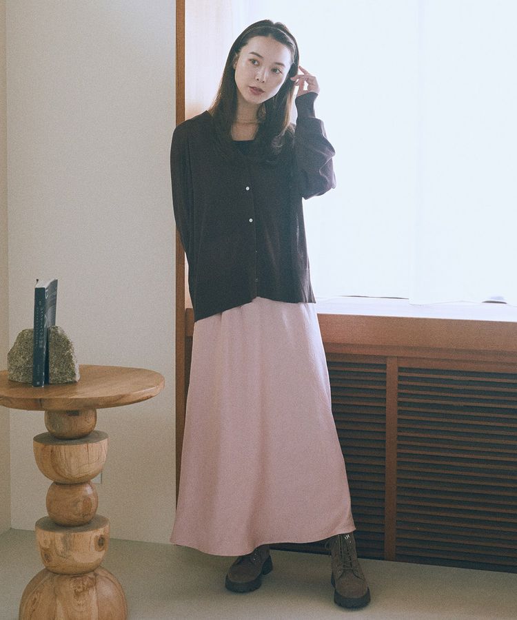 earth music&ecology「ストレッチサテンスカート」|スカート|