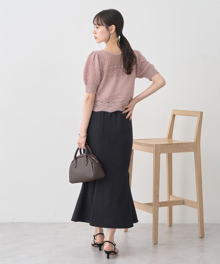 earth music&ecology「キャットヤーン透かし編みニットプルオーバー」|ニット・セーター|