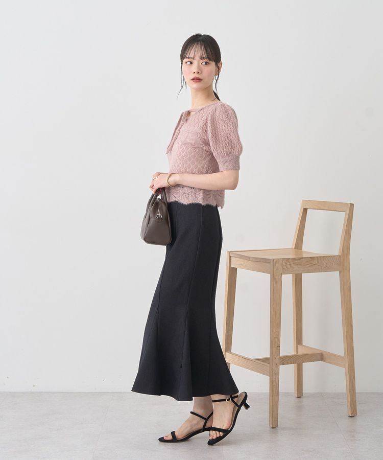 earth music&ecology「キャットヤーン透かし編みニットプルオーバー」|ニット・セーター|