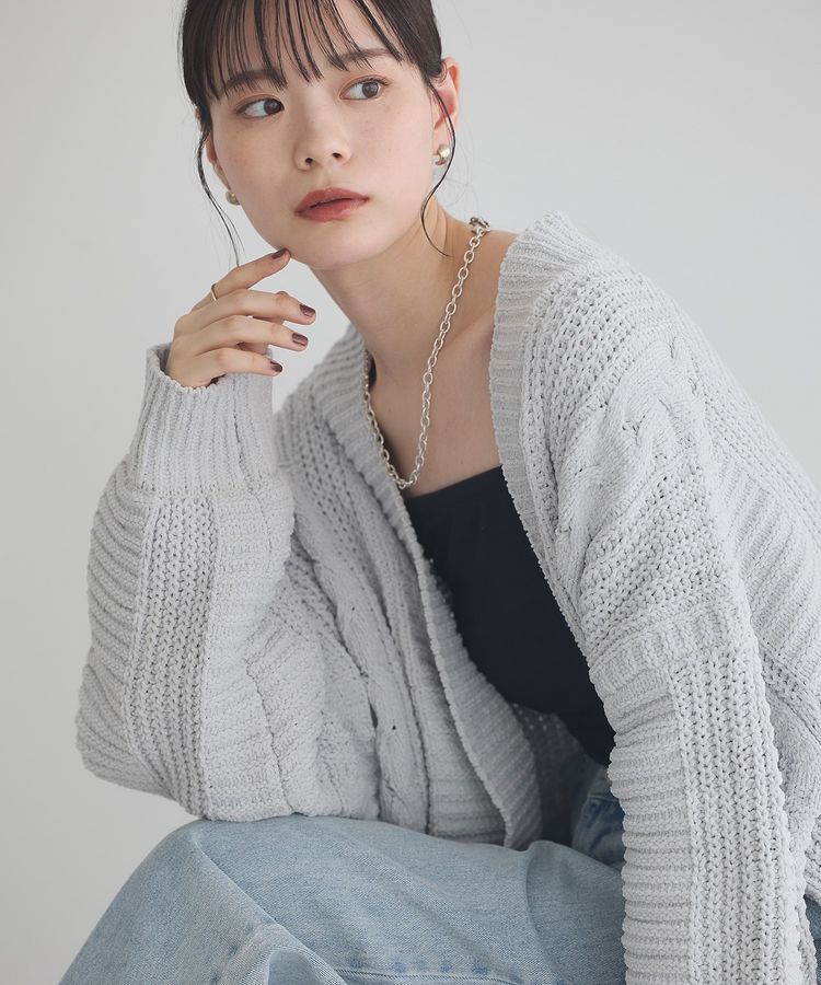 earth music&ecology「マットモールカーディガン」|カーディガン|