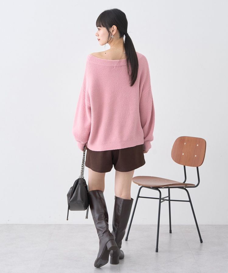 earth music&ecology「パウダーシャギー畦プルオーバー」|ニット・セーター|