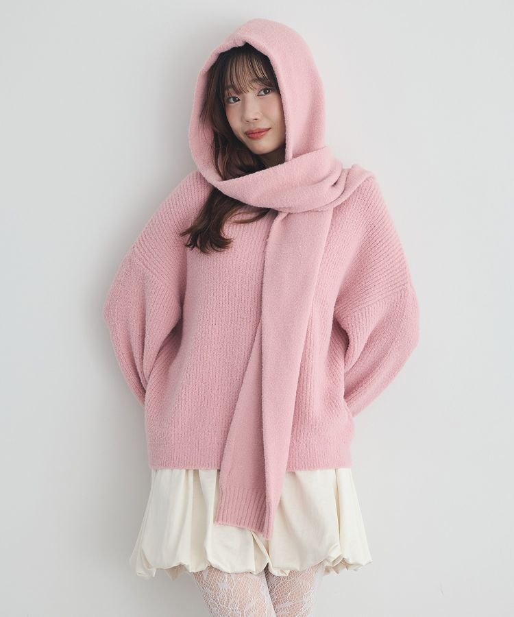 earth music&ecology「パウダーシャギー畦プルオーバー」|ニット・セーター|