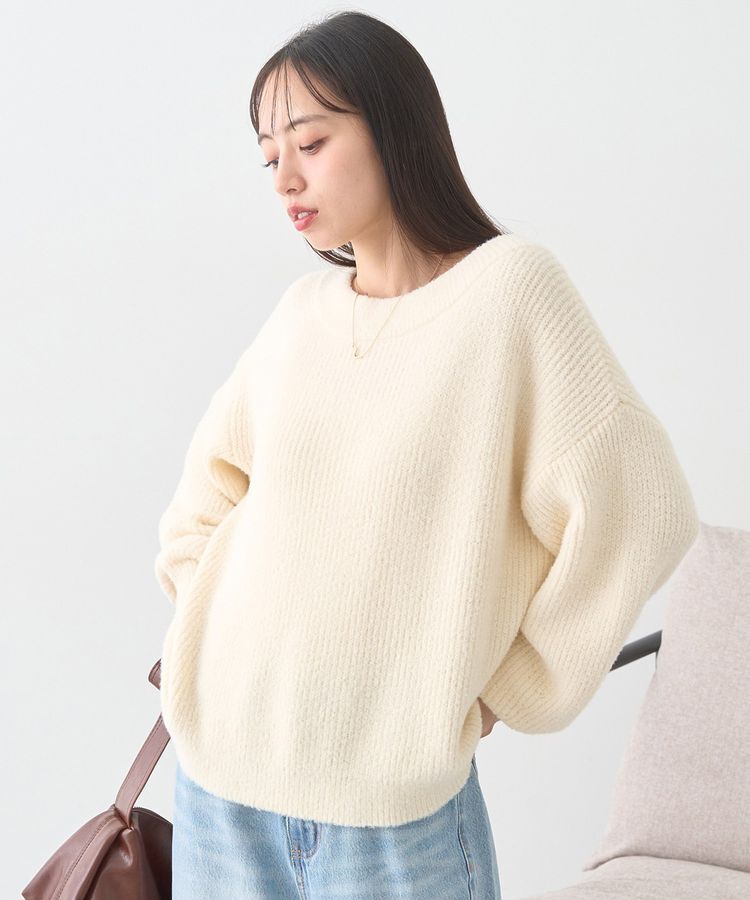 earth music&ecology「パウダーシャギー畦プルオーバー」|ニット・セーター|