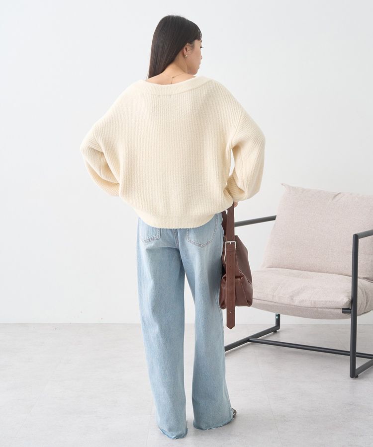 earth music&ecology「パウダーシャギー畦プルオーバー」|ニット・セーター|