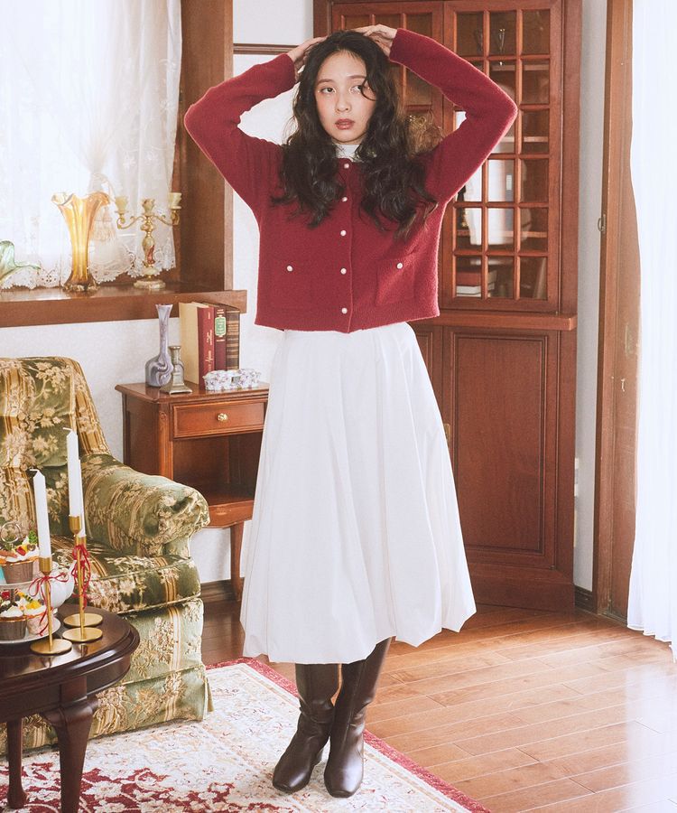 earth music&ecology「パウダーシャギークルーネックカーディガン」|カーディガン|