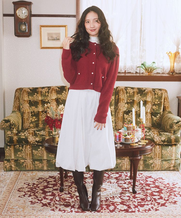 earth music&ecology「パウダーシャギークルーネックカーディガン」|カーディガン|