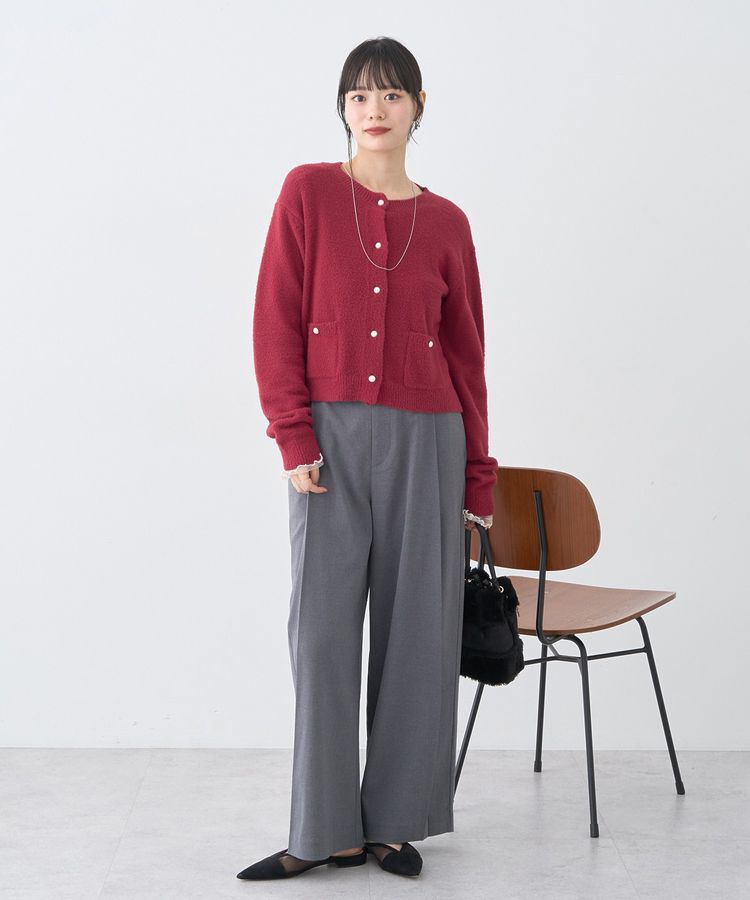 earth music&ecology「パウダーシャギークルーネックカーディガン」|カーディガン|