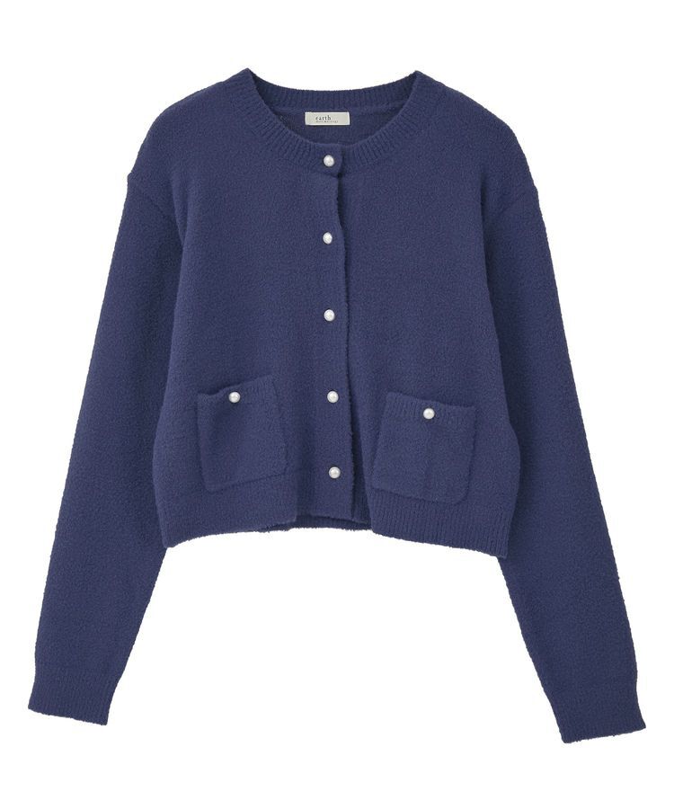earth music&ecology「パウダーシャギークルーネックカーディガン」|カーディガン|