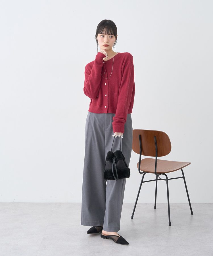 earth music&ecology「パウダーシャギークルーネックカーディガン」|カーディガン|