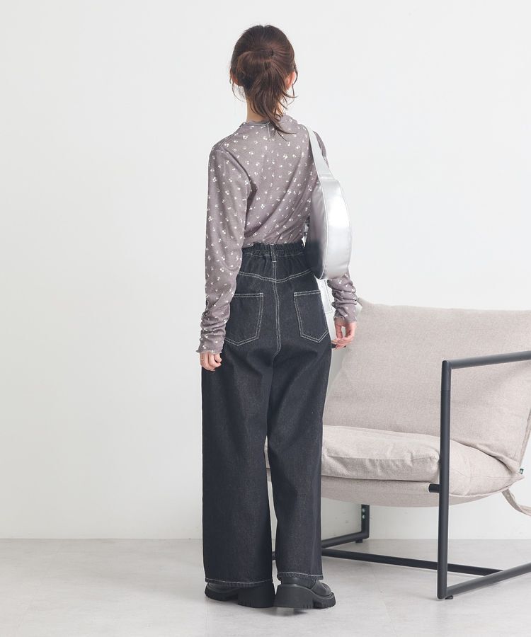 earth music&ecology「ハイネックフラワーメロープルオーバー」|Tシャツ・カットソー|