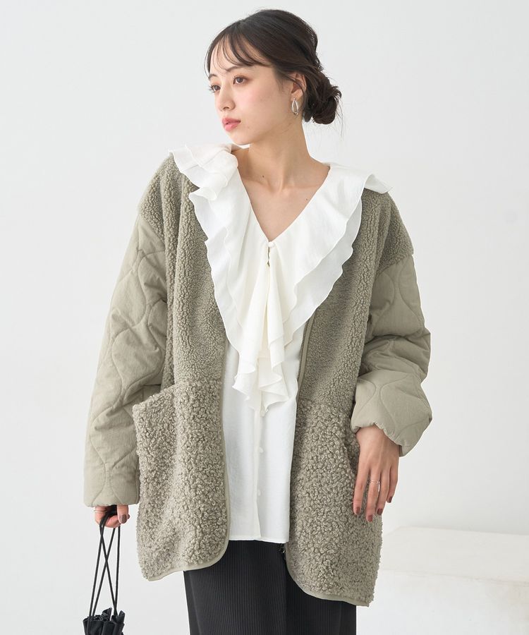 earth music&ecology「ラッフルカラーブラウス」|シャツ・ブラウス|