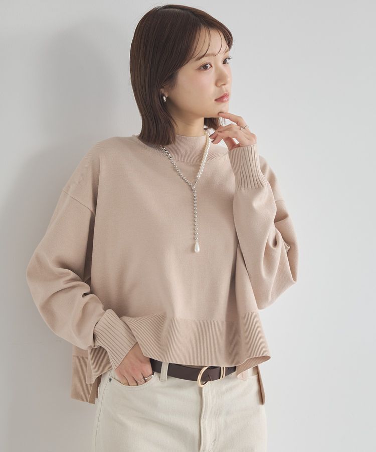 earth music&ecology「選べる丈ハイネックニット」|ニット・セーター|Beige