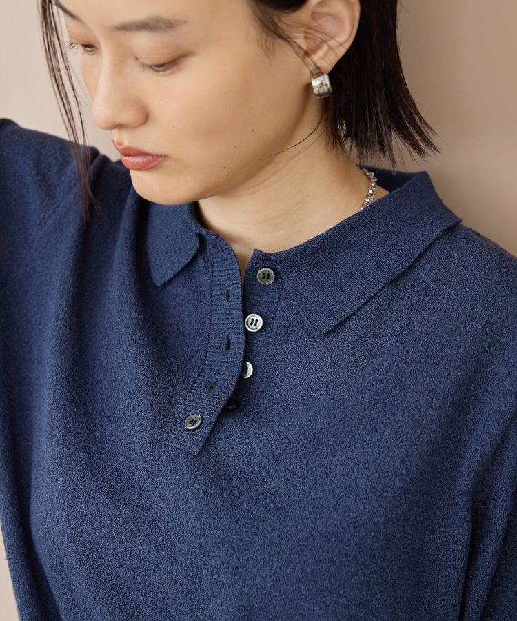 AMERICAN HOLIC「ブークレ半袖ニットトップス」|ニット・セーター|