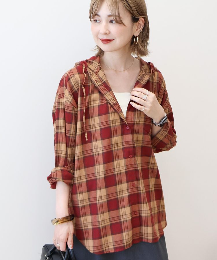 AMERICAN HOLIC「チェックフードシャツ」|シャツ・ブラウス|