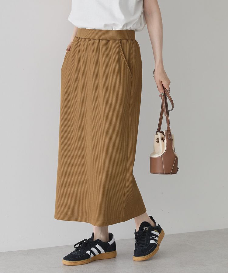 AMERICAN HOLIC「針抜きリブナロースカート」|タイト|